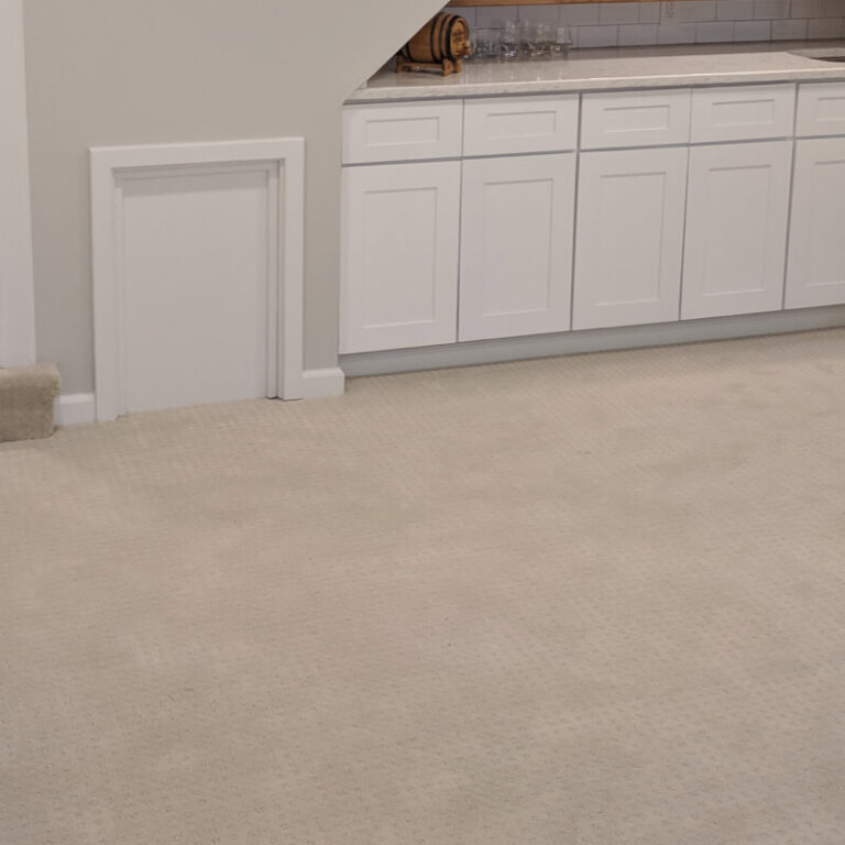 basement carpeted floor