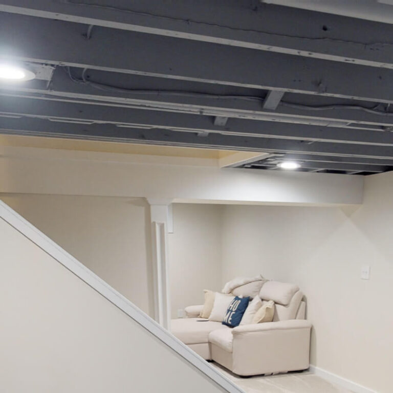 basement ceiling electrical work