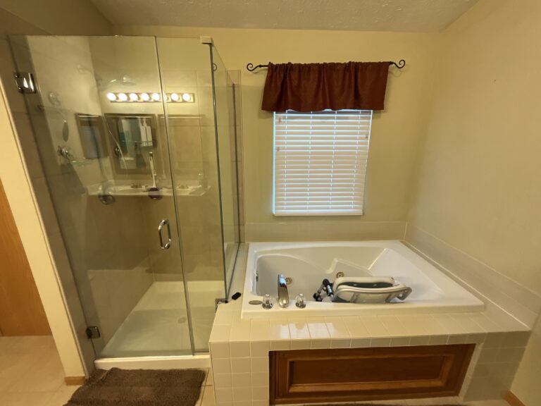 BEFORE Bathroom with walk in shower in Columbus, Ohio